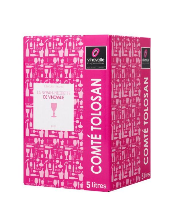 BIB de vin rosé 5 litres - IGP Comté Tolosan Rosé