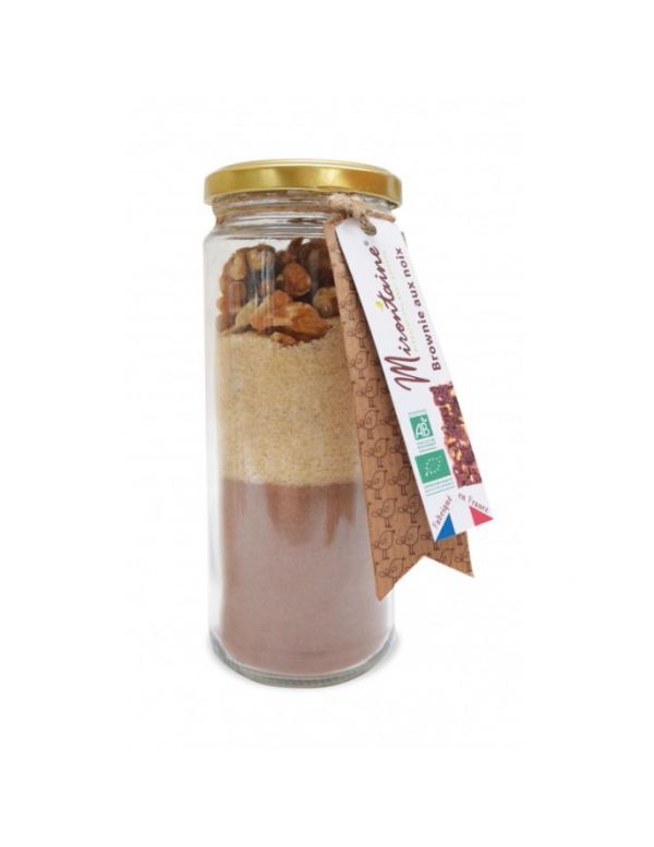 Préparation Bio pour Brownies aux noix en bocal