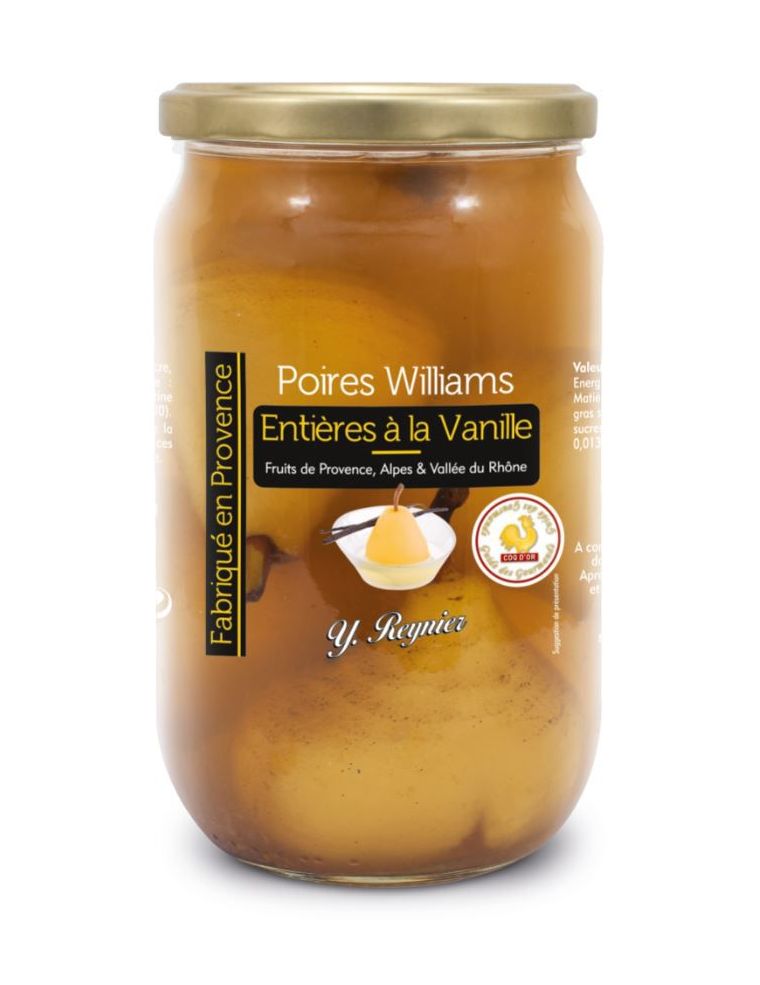 Poires Williams entières à la vanille, conserve de 850 g