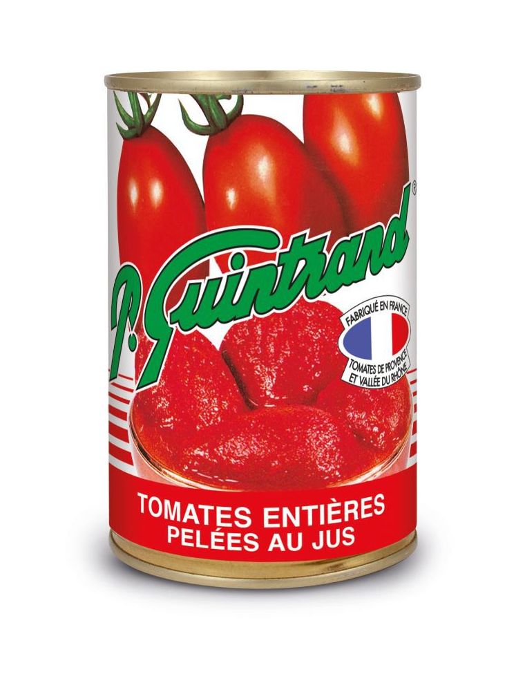 Tomates entières pelées au jus, conserve de 383 g