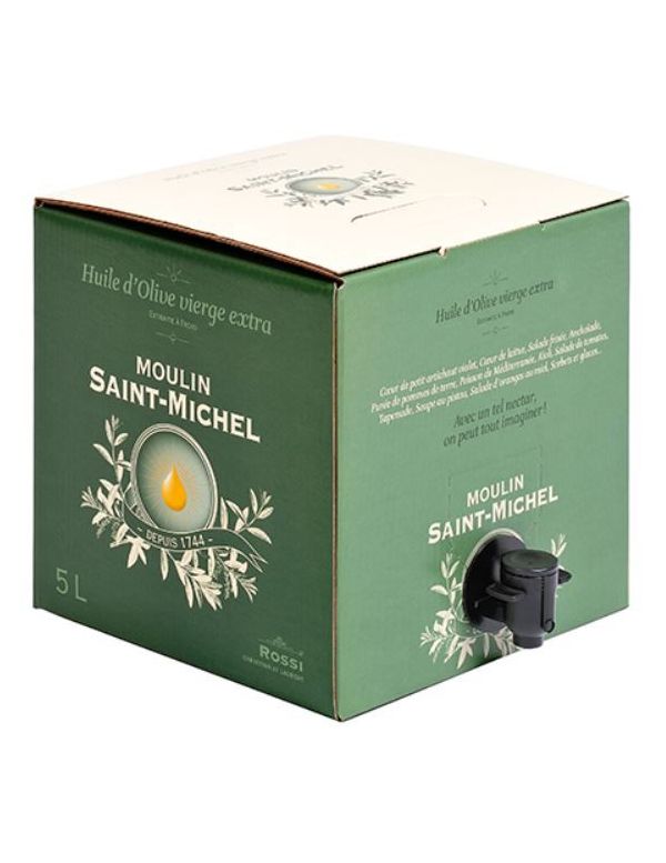 Huile d'Olive extra vierge en cubi 5 litres - Moulin Saint-Michel