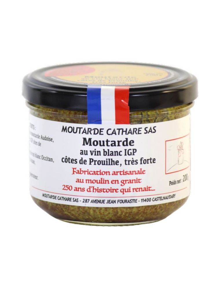 Moutarde extra forte au Vin Blanc IGP - Moutarde Cathare