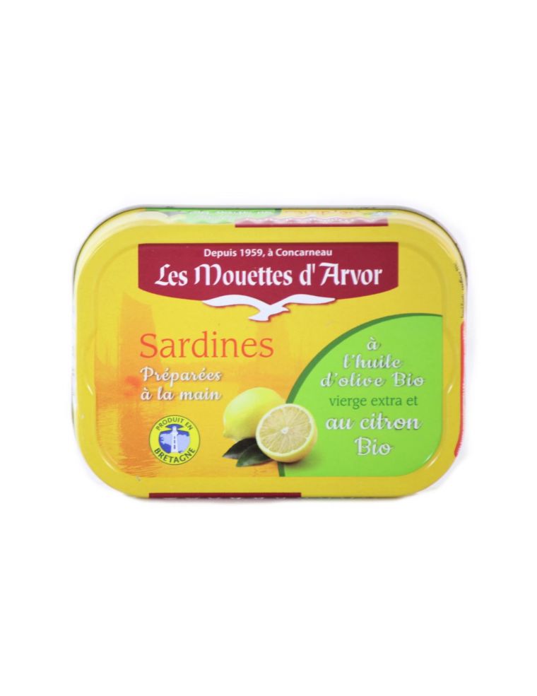 sardine à l'huile d'olive et au citron bio