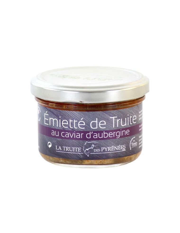Emietté de truite au Caviar d'aubergine, pot de 90 g