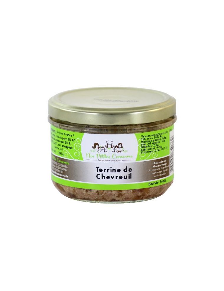 Achat / vente en ligne Terrine de Chevreuil en verrine ou en conserve