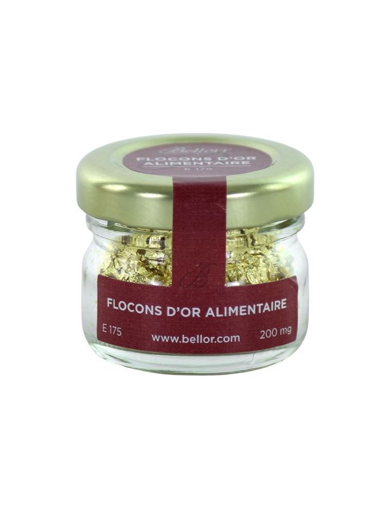 Flocons d'or alimentaire