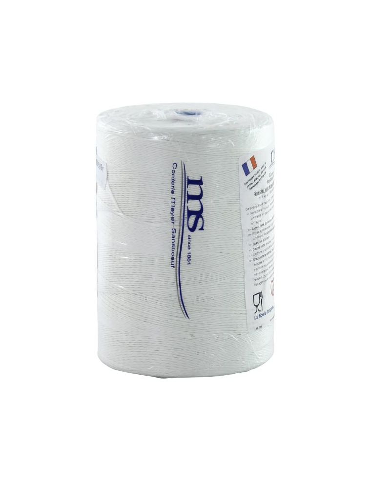 Ficelle alimentaire en polyester blanc, 100 m, résistance à la chaleur  jusqu'à 175°C