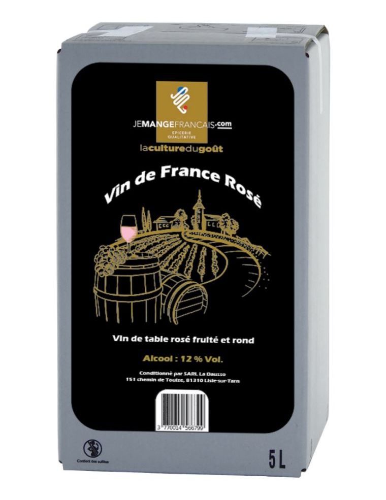 Vin de Table Rosé en Cubi 5 litres - Vin de France