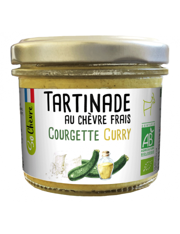 Tartinade au Chèvre frais Courgette Curry - Amaltup