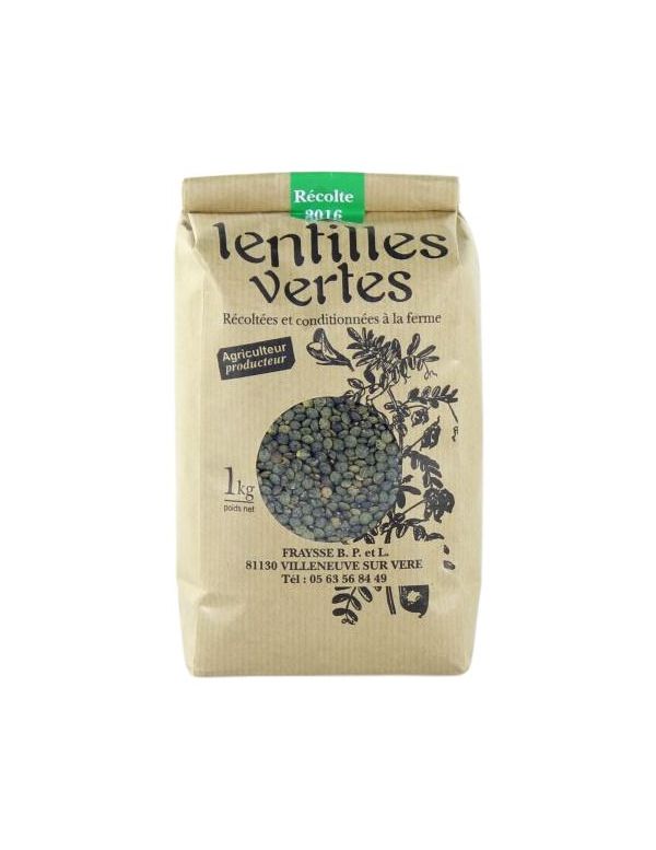 Lentilles vertes direct producteur