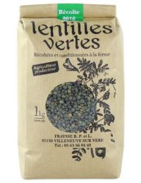 Lentilles vertes direct producteur