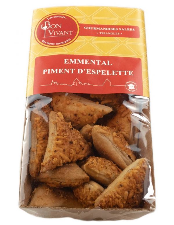 Biscuit apéritif piment d'Espelette Emmental - Bon Vivant 