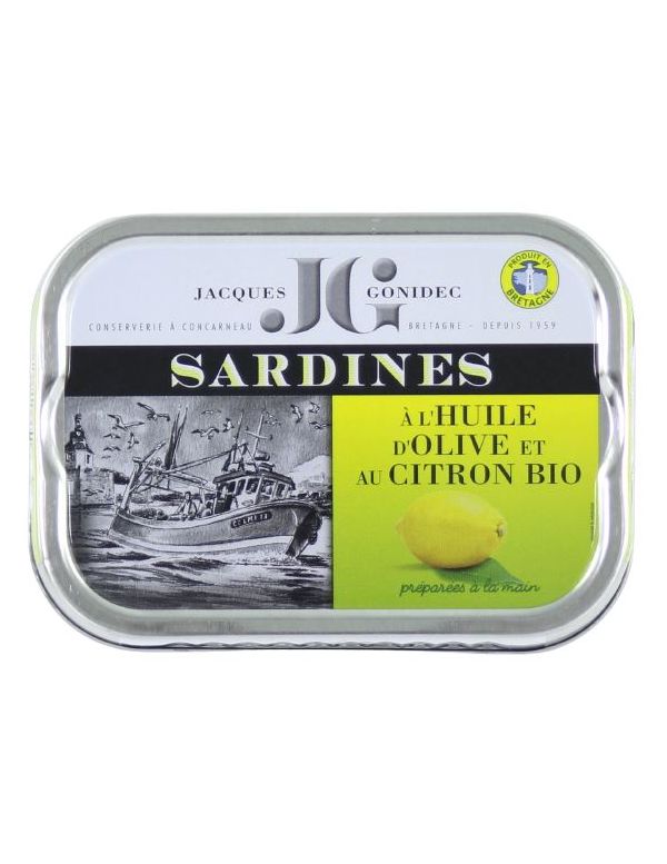 Sardines olive citron bio