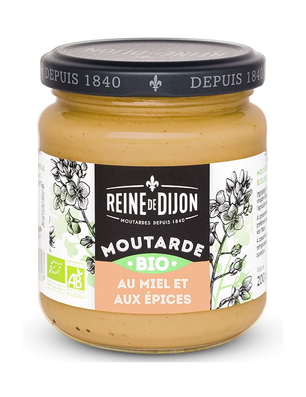 Moutarde BIO au Miel et aux Épices - Reine de Dijon