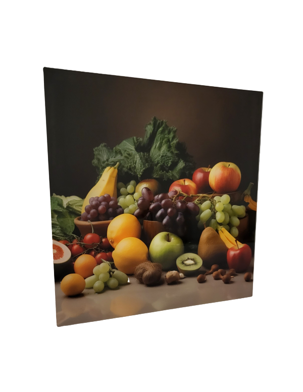 Tableau découpe fruits et légumes (Taille: M, Support: Toile(s) seulement)