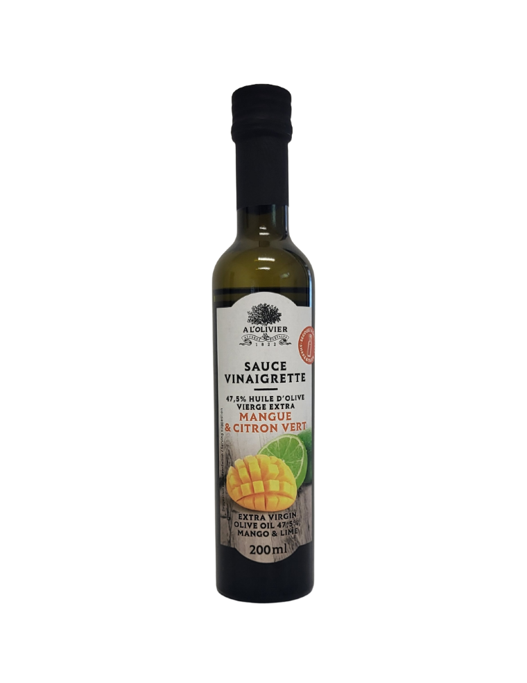 Shaker Vinaigrette Huile d'olive citron vert + vinaigre de mangue gingembre
