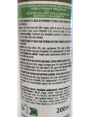 Sauce Vinaigrette Huile d'olive basilic vinaigre pulpe de poivron ail et 5 baies
