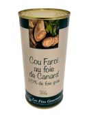 COU DE CANARD FARCI 25% DE FOIE GRAS DE CANARD CONSERVE 350G PRODUCTION ARTISANALE JEMANGEFRANCAIS.COM