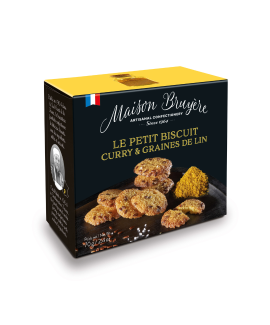Petits biscuits Curry et Graines de Lin - Biscuit Salé - Maison Bruyère