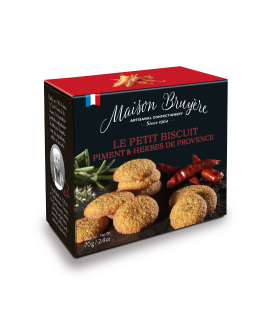 Petits biscuits Piment et Herbes de Provence - Biscuit Salé 100% Naturel - Maison Bruyère