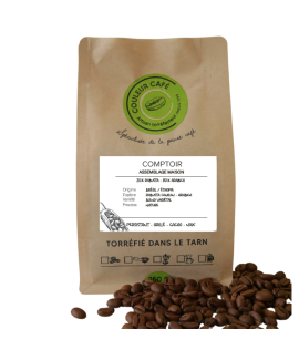 Café Comptoir mélange Arabica et Robusta. Meilleur rapport qualité-prix