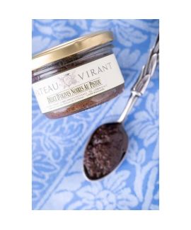 Délice d'olives noires au pistou