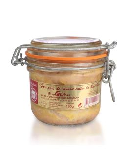 Foie gras de canard entier du Sud-Ouest conserve de 190 g