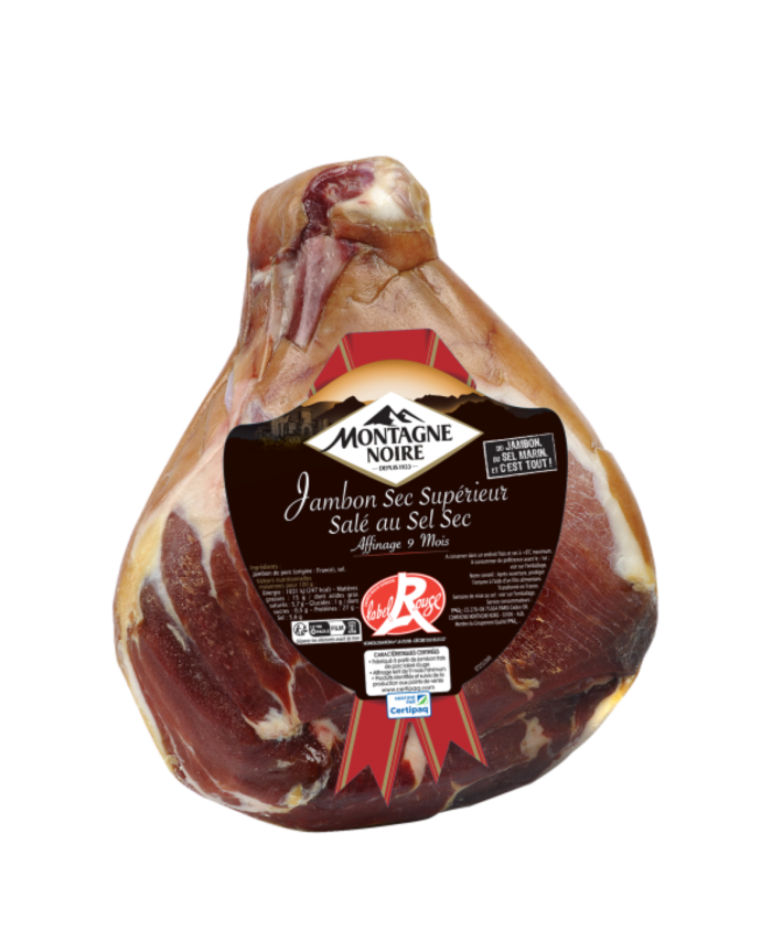 Jambon sec supérieur Label rouge 9 mois désossé
