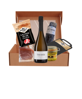 Coffret cadeau charcuterie, foie gras et vin
