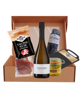 Coffret cadeau charcuterie, foie gras et vin