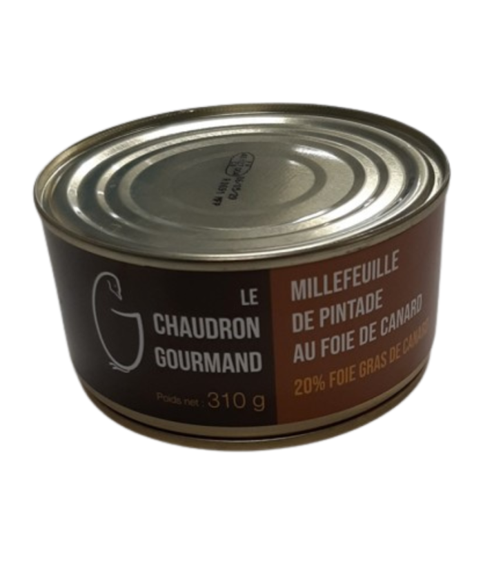 Millefeuille de pintade au foie de canard – 20 % foie gras