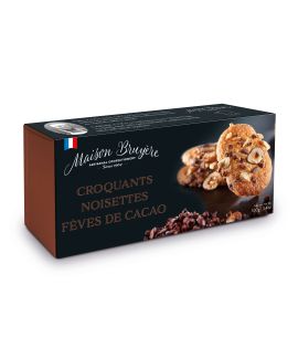 Croquants Noisettes Fèves de Cacao  - Biscuit français, fabrication artisanale