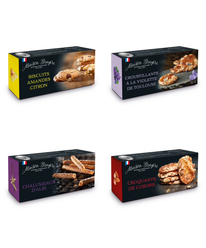 Lot de 4 paquets de biscuits