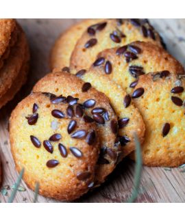 Biscuits apéritifs curry et graines de lin Biscuits artisanaux fabrication française