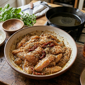 émincé de poulet sauce provençale