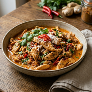 Émincé de poulet mariné à la brasilia