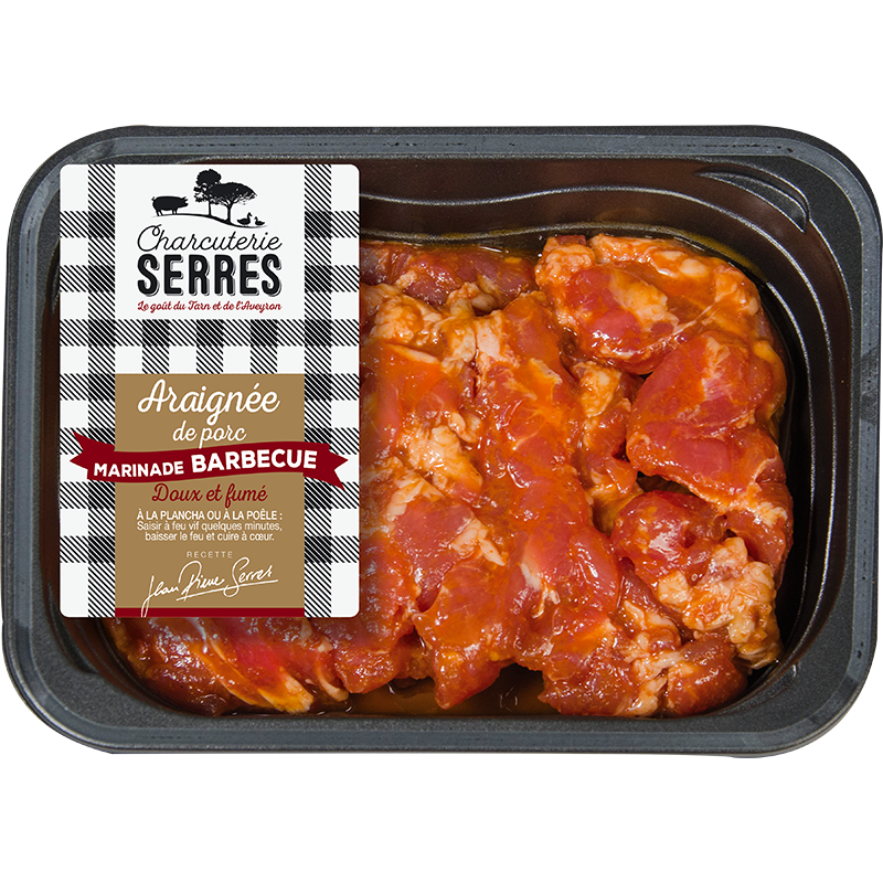 araignée de porc marinée sauce barbecue