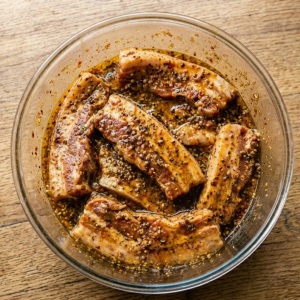 poitrine de porc marinée façon Tex Mex