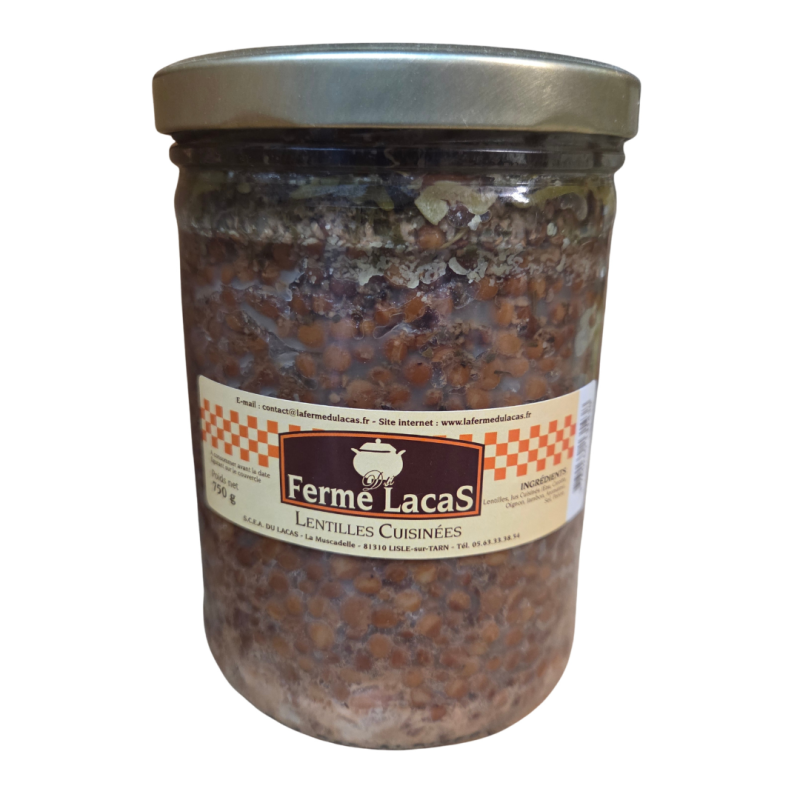 Lentilles cuisinées 750 g - Recette traditionnelle