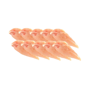Escalopes de poulet cru prêt à cuire par lot de 10