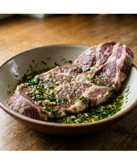Araignée de porc mariné façon maître d'hôtel