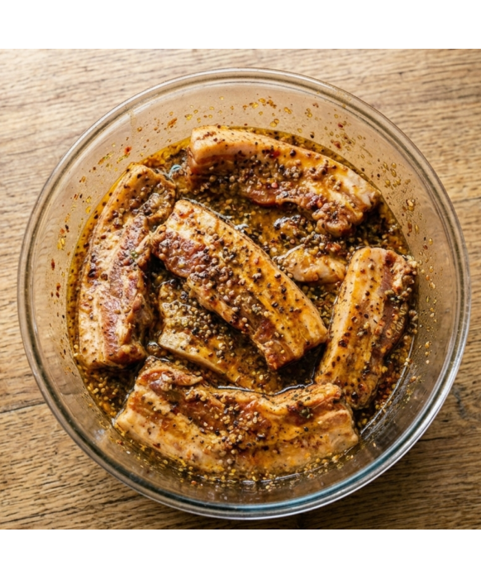 Poitrine de porc marinée façon Tex Mex