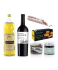 Coffret Apéro dégustation entre amis version bouteille de vin + bouteille de jus de pomme
