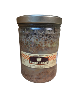 Lentilles saucisses 750 gr