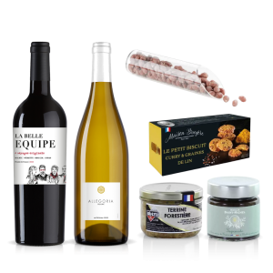 Coffret Apéro dégustation entre amis - Vin rouge et vin blanc