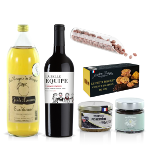 Coffret Apéro dégustation entre amis - Vin rouge et vin blanc