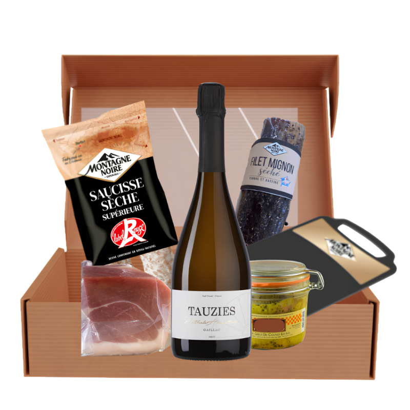 Coffret Festif - Charcuterie fine, Foie Gras & Vin Effervescent