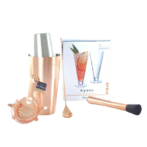 Coffret à Cocktail Professionnel + 6 verres à cocktail