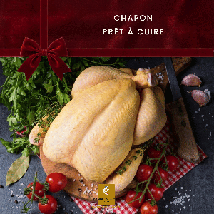 Chapon prêt à cuire ou effilé