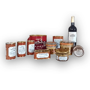 Coffret gastronomique de luxe avec foie gras de canard entier - Noël